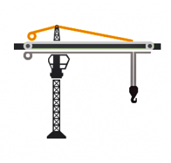 Tower Crane Trolley and Boom Rope