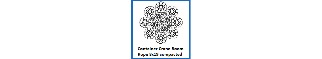 Container Crane Boom Rope 8x19 Compacted Construction