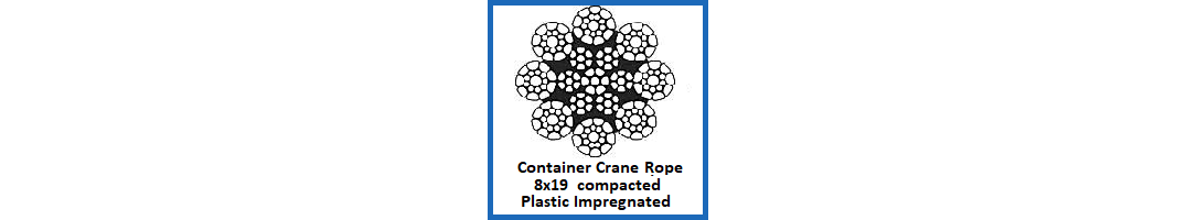 Plastic Impregnated 8x19 Container Crane Rope