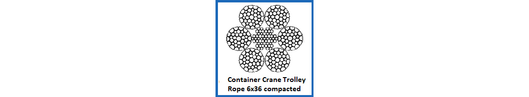 Container Crane Boom Rope 6x36 Compacted Construction