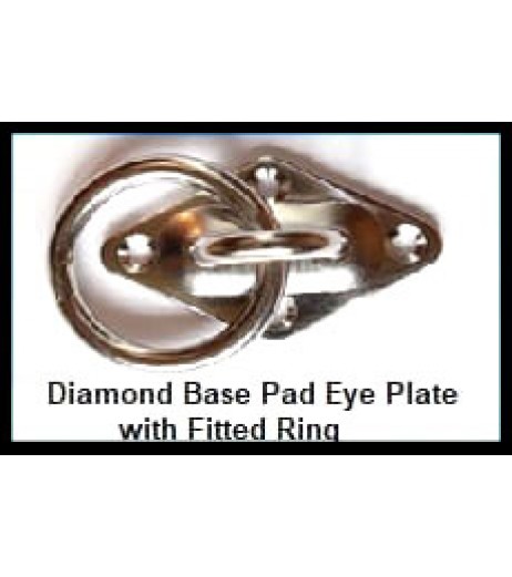 Diamond Base Pad Eye Plate With Ring
