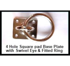 Four Hole Swivel Eyeplate with Ring