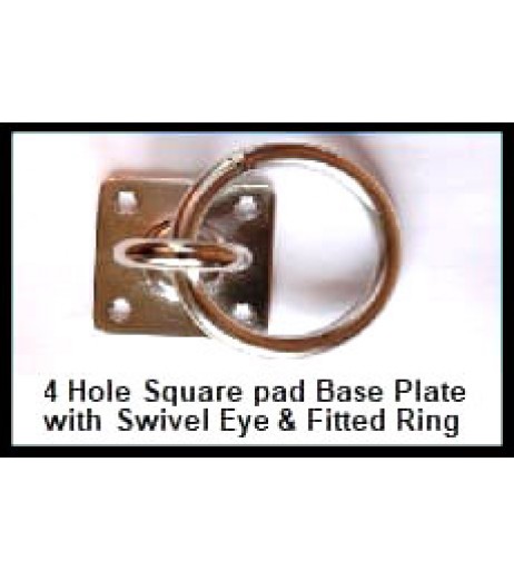 Four Hole Swivel Eyeplate with Ring