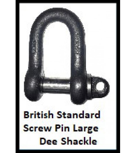 British Standard Screw Pin Large Dee Shackle