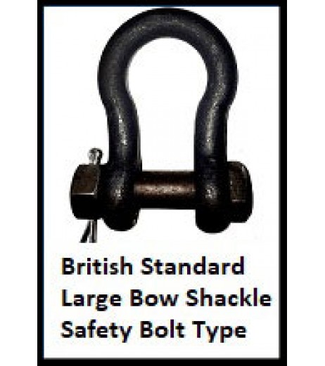 British Standard Large Bow Shackle Safety Bolt Type