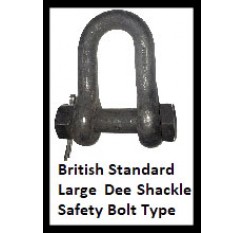 British Standard Large Dee Shackle Safety Bolt Type
