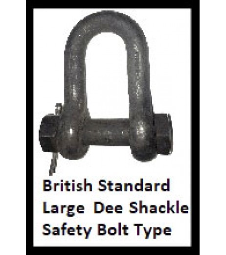 British Standard Large Dee Shackle Safety Bolt Type