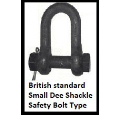 British Standard Small Dee Shackle safety bolt type