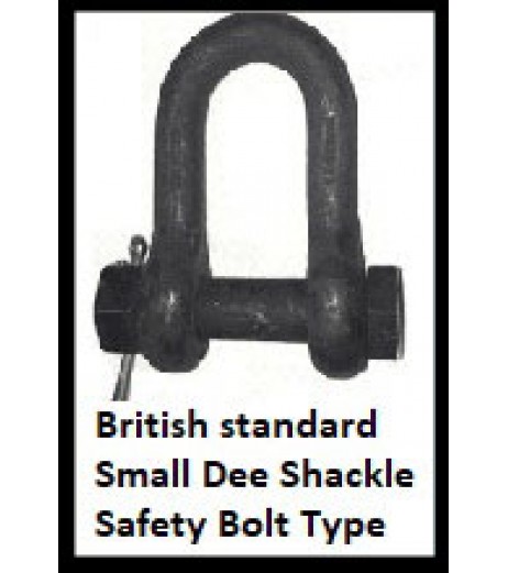 British Standard Small Dee Shackle safety bolt type