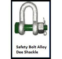 Safety Bolt Alloy Dee Shackle