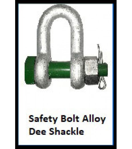 Safety Bolt Alloy Dee Shackle