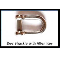 Stainless Steel D Shackle with Allen Pin