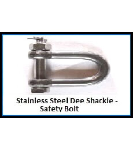 Stainless Steel Dee Shackle – Safety Bolt