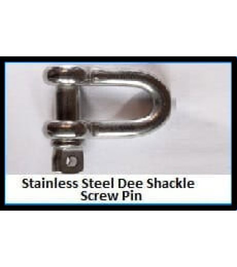 Stainless Steel Dee Shackle – Screw Pin