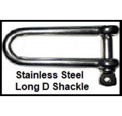 Stainless Steel Long D Shackle