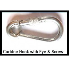 Formed eye Carabiner carbine hook 8mm Stainless Steel Marine Handy Straps