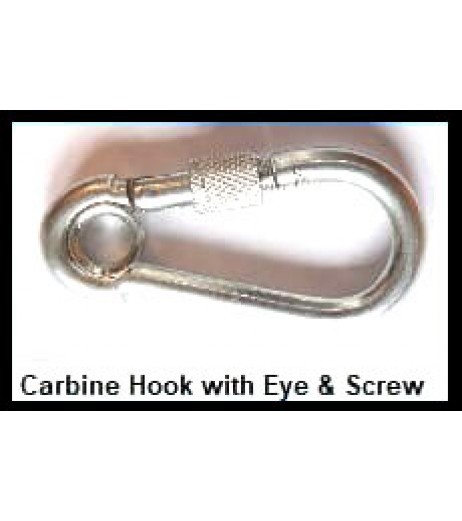 Carbine Hook with Eye & Screw Nut