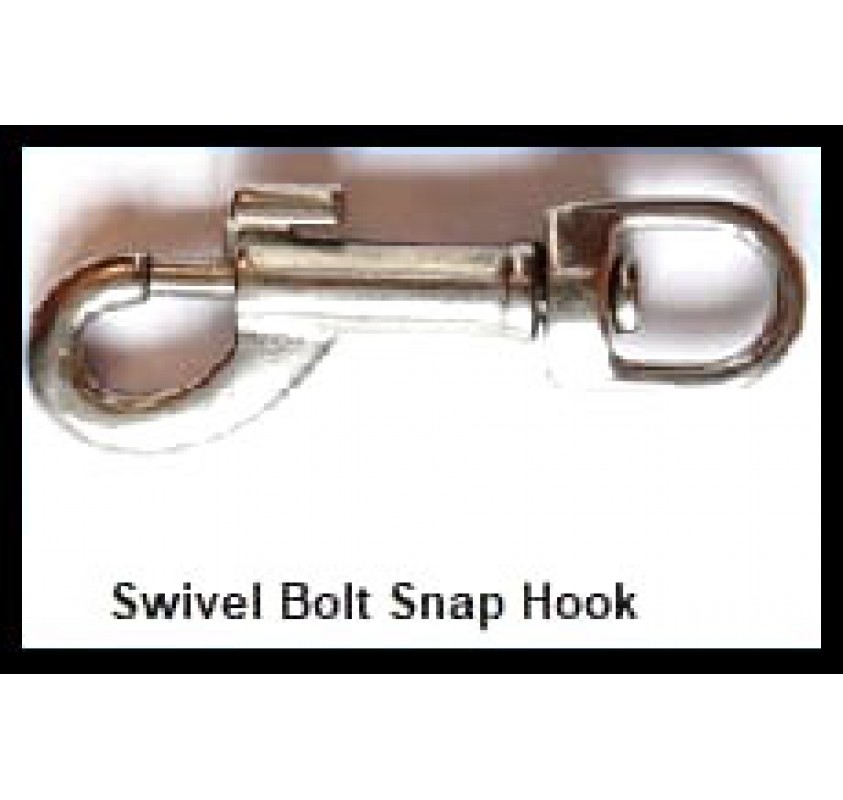 1 Large Swivel Heavy Load Bolt Snap Hooks: For Flat Rope