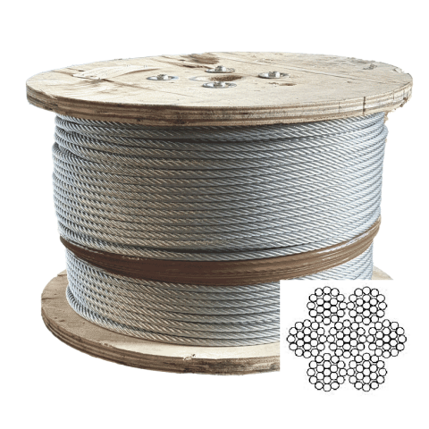 7x19 Wire Core Galvanized Steel Rope