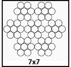 1mm 7x7 Stainless Steel Wire Rope (1m Length)
