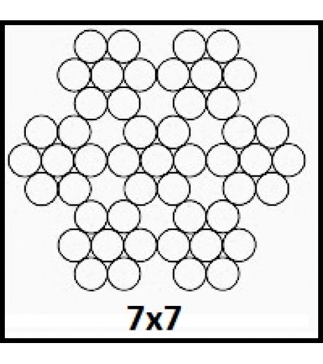 10mm 7x7 Stainless Steel Wire Rope 