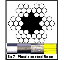 2mm 6x7 Plastic Coated Wire Rope (1m Length)