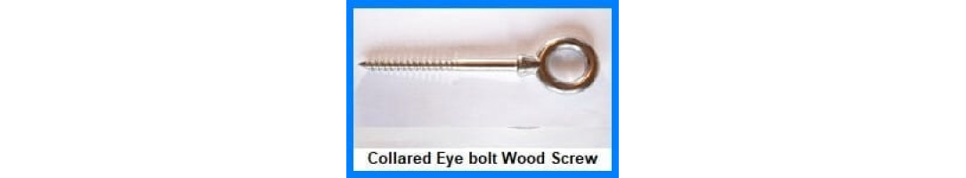 Collared Eyebolt Wood Screw Thread Collared Eyebolt Wood Screw Thread
