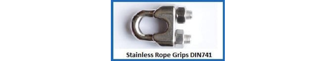 Stainless Steel Wire Rope Grips – DIN741 Stainless Steel Wire Rope Grips – DIN741