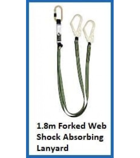 1.8m Forked Web Shock Absorbing Lanyard 1.8m Forked Web Shock Absorbing Lanyard