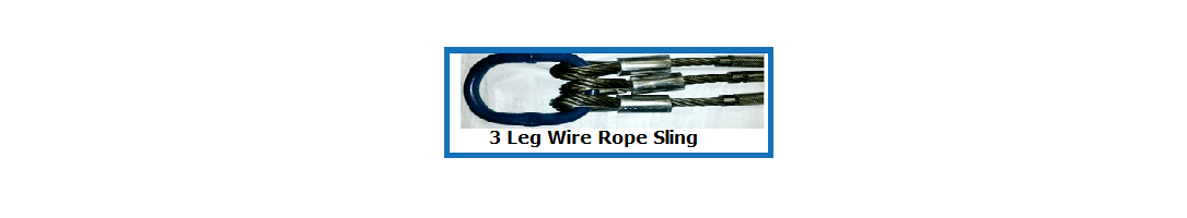 Three Leg Wire Rope Slings Three Leg Wire Rope Slings