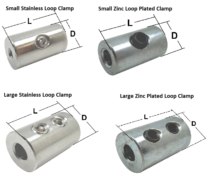 Large Rope Loop Bracket Wire Rope Loop Clamps - Rope Services Direct | Rope Grips and Clamps