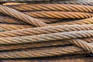 Rusty Wire rope