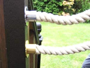 Decoration Handrail Barrier 36mm 3 Strand Grey Garden Decking Rope 