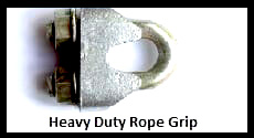 Wire Rope Grips 6 x 3mm Simplex Zinc Plated Cable Clamp Grips Handy Straps