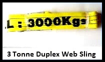 Duplex Web Sling 3 Ton 6 Metre 90mm Wide 