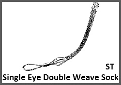 Single Eye Double Weave cable Sock