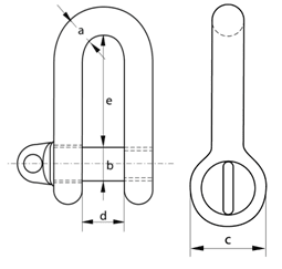 large dee shackle dims