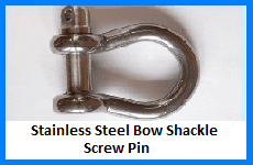 stainless steel bow shackle screw pin