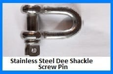 stainless steel dee shackle - screw pin