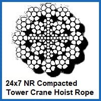 24x7 nr compacted tower crane hoist rope
